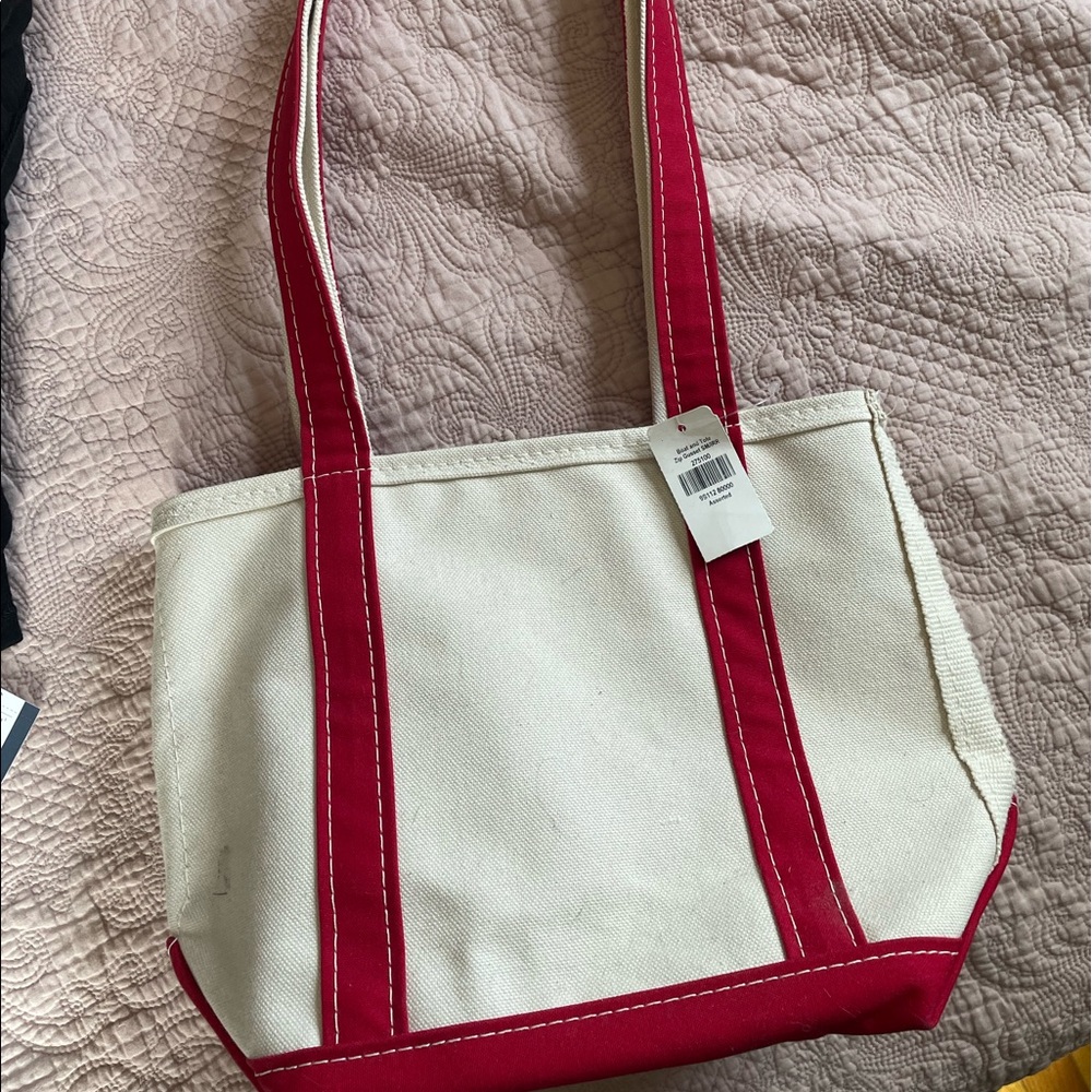 NWT LL Bean Small Boat and Tote w/ long handles